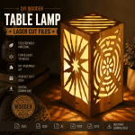 Wooden Lantern Table Lamp SVG | DIY Laser Cut Files | Glowforge, xTool, LightBurn | Decorative Wooden Lamp | Instant Download - Image 2