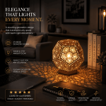 Geometric Wooden Lamp SVG | Laser Cut LED Lantern | Modern Living Room Table Decor | CNC Laser Cutting Files | Instant Digital Download
