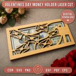 Valentine's Day Money Holder Laser Cut File, Heart Gift Card Holder Template, SVG DXF PDF PNG, Digital Download Option 4 (cao cấp hơn, marketing) - Image 8