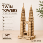 Petronas Twin Towers SVG Bundle | 3D Laser Cut Files | Wooden Puzzle DXF SVG EPS AI PDF | CNC Glowforge | Instant Download - Image 2