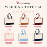 Personalized Initial Tote Bag, Custom Monogram Letter Bag, Bridesmaid Gift Tote, Wedding Party Favor, Everyday Canvas Bag - Image 4