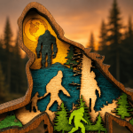 Bigfoot SVG 9 Layer Laser Cut File, Sasquatch Laser File - Image 4