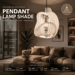 Modern Pendant Lamp Shade STL | Organic Ceiling Light | 3D Print Lamp Design | SVG DXF Laser Cut Files | Digital Download