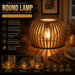 Laser Cut Wooden Round Lamp SVG, Round Pendant Lamp DXF, Modern Ceiling Light Template, Glowforge Laser Cut File, CNC Plywood Lamp Design, Digital Download, Instant Download