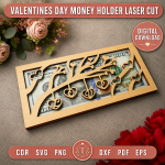 Valentine's Day Money Holder Laser Cut File, Heart Gift Card Holder Template, SVG DXF PDF PNG, Digital Download Option 4 (cao cấp hơn, marketing) - Image 9