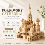 Pokrovsky Cathedral 3D Wooden Puzzle SVG | Laser Cut Files | CNC DXF Template | DIY Wood Model | Glowforge | Digital Download - Image 2