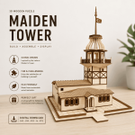 Maiden Tower 3D Wooden Puzzle | Laser Cut Files SVG DXF AI EPS PDF | DIY Architectural Model | CNC & Glowforge Digital Download - Image 2