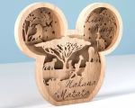 3D Layered Mouse Head SVG Laser Cut File, 7 Layer Cartoon Lion Mouse, Glowforge Multilayer - Image 3