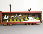 Christmas Truck SVG Laser Cut File, Vintage Red Truck Santa Ornament - Image 4