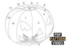 Leather Halloween Pumpkin Pattern: Jack-o'-lantern Template (PDF & DXF) - Image 5