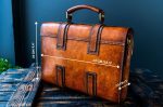 Oldschool Leather Briefcase Pattern: Shoulder Bag PDF Template (DXF) - Image 4