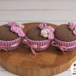 Crochet pattern cupcke with flowers, Amigurumi food pattern as birthday gift, Crochet food pattern for kids, Crochet play food pdf