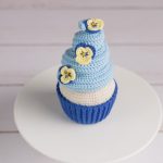 Cupcake amigurumi crochet pattern with pansies, Crochet food pattern for summer gifts, Crochet play food pattern, Amigurumi food pattern pdf - Image 7