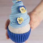 Cupcake amigurumi crochet pattern with pansies, Crochet food pattern for summer gifts, Crochet play food pattern, Amigurumi food pattern pdf - Image 3
