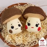 Mushroom crochet pattern, Kawaii amigurumi food pattern, Cute crochet play food pattern, Crochet food pattern pdf, Boletus amigurumi - Image 4