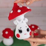 Crochet mushroom pattern as crochet gift for girl, Kawaii amigurumi food pattern for kids pretend play, Kawaii crochet play food pattern - Image 5
