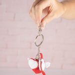 Crochet keychain pattern, Small crochet heart pattern for keychain, Crochet envelope with wings pdf tutorial - Image 4