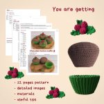 Crochet patterns Christmas cupcake, Crochet cupcake pattern, Christmas crochet patterns, Crochet food pattern, Amigurumi food pattern - Image 2