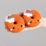 Crochet patterns amigurumi donut, Christmas crochet food pattern, Crochet pumpkin donut pattern, Fall crochet patterns decor - Image 6