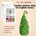 Crochet pattern Christmas tree, Christmas amigurumi doll pattern, Crochet Christmas decoration pattern, Amigurumi Christmas gift pattern - Image 2
