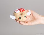 Crochet patterns amigurumi donut with heart and wings, Crochet angel pattern, Valentine amigurumi pattern food, Crochet food pattern, - Image 9
