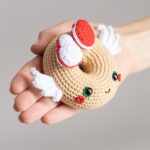 Crochet patterns amigurumi donut with heart and wings, Crochet angel pattern, Valentine amigurumi pattern food, Crochet food pattern, - Image 7
