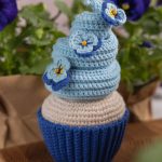 Cupcake amigurumi crochet pattern with pansies, Crochet food pattern for summer gifts, Crochet play food pattern, Amigurumi food pattern pdf - Image 8
