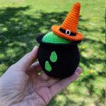 Halloween crochet patterns: Witch broom with cauldron and crochet witch hat, Crochet Halloween decor, Halloween amigurumi pattern - Image 10