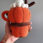 Crochet patterns pumpkin gnome, Crochet pumpkin pattern, Crochet gnome pattern, Amigurumi pumpkin spice latte gnome crochet decor pattern - Image 4