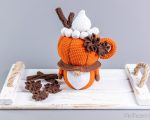 Crochet patterns pumpkin gnome, Crochet pumpkin pattern, Crochet gnome pattern, Amigurumi pumpkin spice latte gnome crochet decor pattern - Image 5
