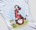 Ladybug Gnome PNG, Gnome clipart, Watercolor clipart, Holiday printable decor, Ladybug PNG for mugs and T=shirts - Image 6