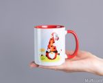 Ladybug Gnome PNG, Gnome clipart, Watercolor clipart, Holiday printable decor, Ladybug PNG for mugs and T=shirts - Image 8