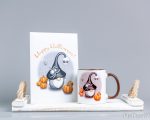 Halloween PNG gnome with spider, Gnome clipart, Watercolor clipart, Holiday printable decor, PNG for mugs and T-shirts, Cute Halloween PNG - Image 6