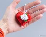 Crochet keychain pattern, Crochet heart pattern with flowers, Crochet flower pattern, Crochet Valentines day ornament, Crocget decorations - Image 9