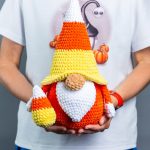 Crochet patterns Halloween gnome and candy, Crochet Plush Halloween Gnome amigurumi pattern, Crochet animals plush pattern, Crochet decor - Image 9