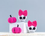Halloween crochet patterns gnome with skull bow and pumpkin, Halloween Gnome and skull crochet pattern, Crochet Halloween pumpkin decoration - Image 8