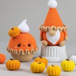 Crochet patterns Thanksgiving Bundle: Crochet Pumpkin Pie and Crochet gnome pattern, Halloween amigurumi pattern, Crochet Thanksgiving decor - Image 6