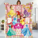 DNland Princesses Blanket Cinderella Snow White Princesses Fleece Blanket Fairy Tale Princess Themed Party DNland Christmas Gifts