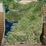 Dungeons & Dragons Baldur's Gate Sword Coast Map Blanket Baldur's Gate Fleece Blanket Video Game Blanket