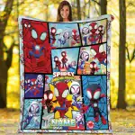 Personalized Spidey And Amazing Friends Fleece Blanket Spidey Blanket Spidey Ghost Spidey Throw Blanket for Bed Couch Sofa