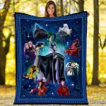 Villains Fleece Blanket Dr Facilier Evil Queen Malecifent Cruella de Vil Blanket Villains Magic Kingdom Fleece Blanket Bedding Decor