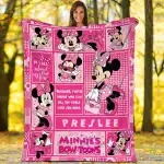 Personalized Minnie Mouse Blanket Minnie Mouse Fleece Blanket Miceky Minnie Mouse Magic Kingdom Birthday Gifts Blanket