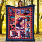 Spidey 2099 Blanket Miguel O'Hara Spidey Fleece Blanket Spidey Superhero Throw Blanket Bed Couch Sofa