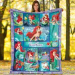Personalized Mermaid Blanket, Princess Fleece Blanket, Princess Birthday Gifts Christmas Gifts For Her