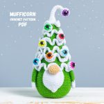 Crochet patterns Christmas tree gnome with eyeball ornements, Christmas amigurumi gnome pattern, Christmas crochet ornaments gnome pattern