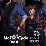 PDF & DXF Leather Motocykle Vest PDF Pattern