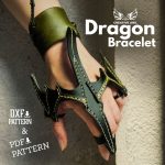 Dragon Leather Bracelet Pattern: PDF & DXF Template