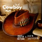 Leather Cowboy Hat Pattern: DIY Cap Template (PDF & DXF)