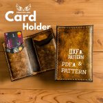 Leather Card Holder Pattern: DIY Wallet Template (PDF & DXF)