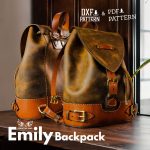 Leather Emily Backpack Pattern: DIY Template (PDF & DXF)